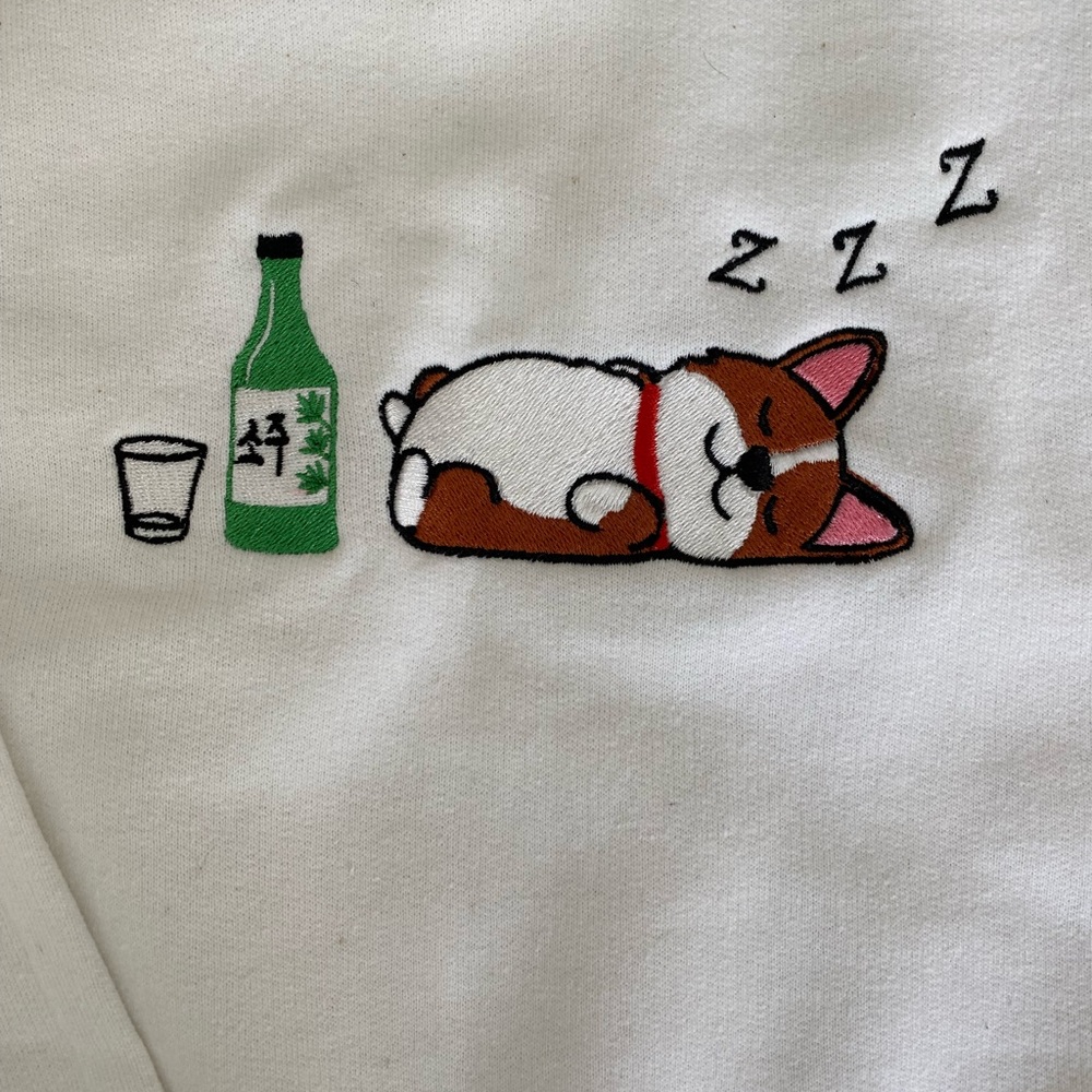 Soju Lovers Embroidered Sweatshirt